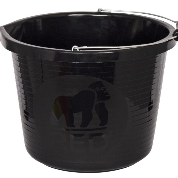 RED GORILLA Premium Bucket 14 litre (3 gallon) - Black