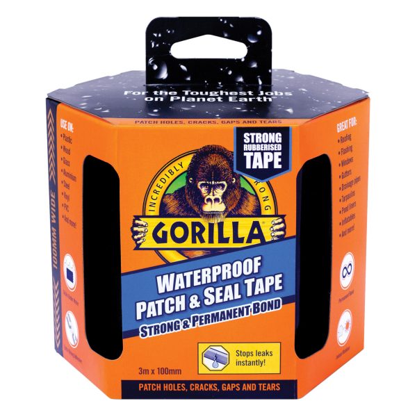 GORILLA GLUE Gorilla® Waterproof Patch & Seal Tape 100mm x 3m Black