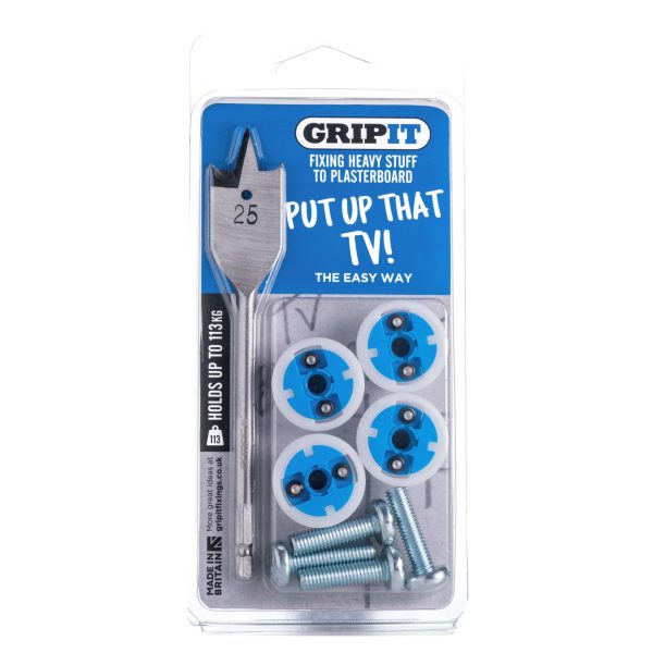 GRIPIT TV Kit, Clam Pack