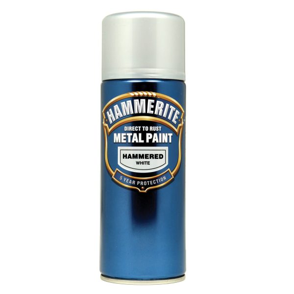 HAMMERITE Direct to Rust Hammered Finish Aerosol White 400ml