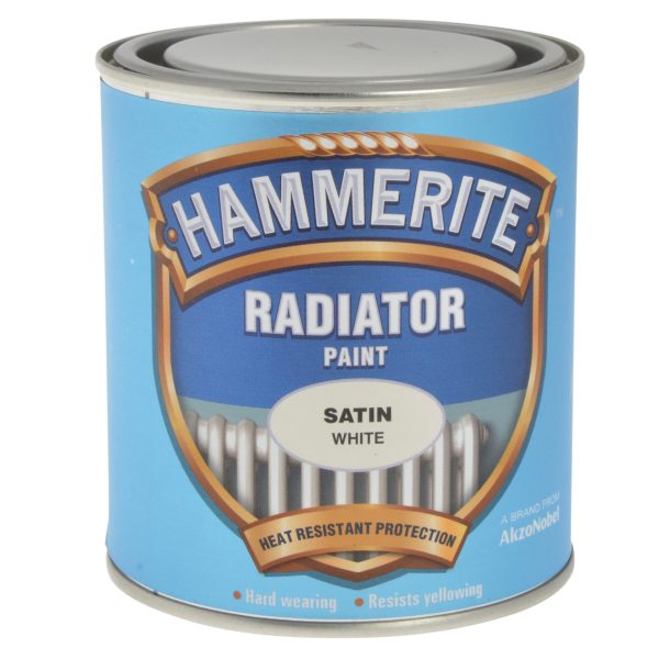 HAMMERITE Radiator Paint Satin White 500ml