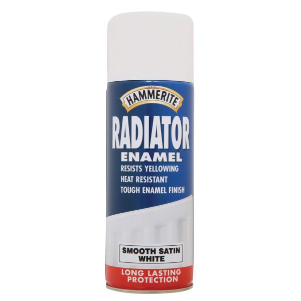 HAMMERITE Radiator Enamel Aerosol Satin White 400ml
