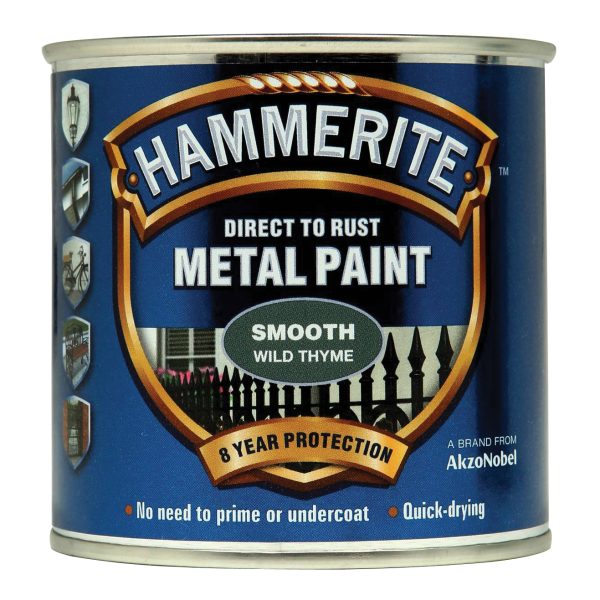 HAMMERITE Direct to Rust Smooth Finish Metal Paint Wild Thyme 250ml