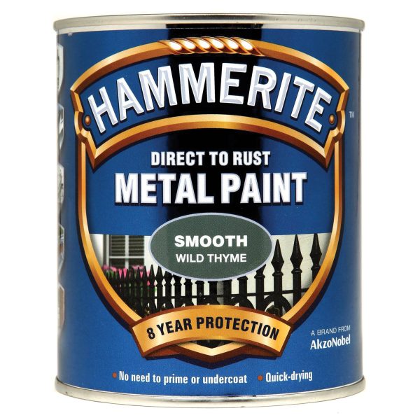 HAMMERITE Direct to Rust Smooth Finish Metal Paint Wild Thyme 750ml