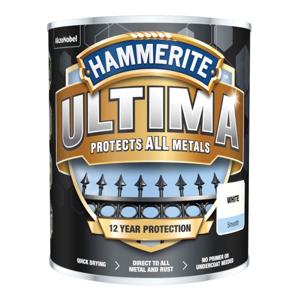 HAMMERITE Ultima Metal Paint Smooth White 750ml