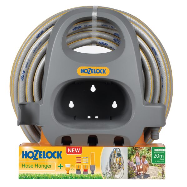 HOZELOCK 2364 Hose Hanger with 20m Hose & Fittings