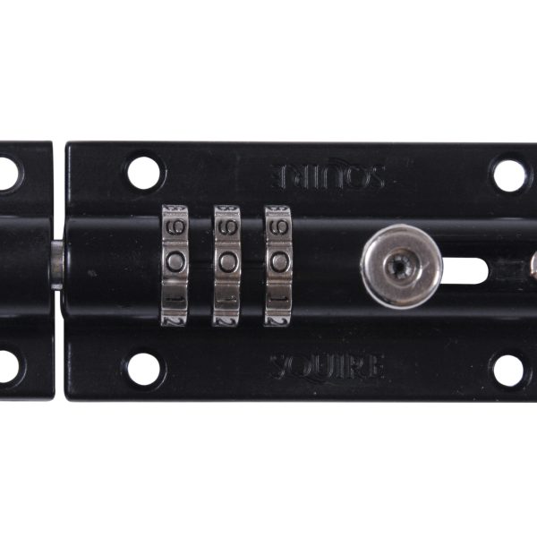SQUIRE CombiBolt 3 Re-Codable Locking Bolt Black 92mm