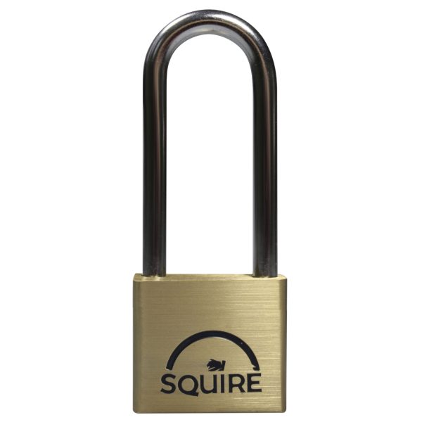 SQUIRE LN4LS Lion Brass Padlock 5-Pin 40mm - 65mm Long Shackle