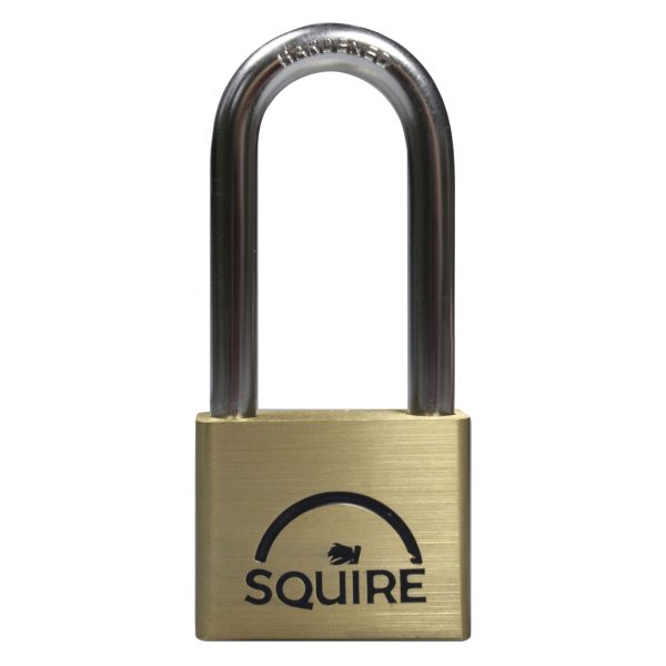 SQUIRE LN5/2.5 Lion Brass Padlock 5-Pin 50mm - 65mm Long Shackle