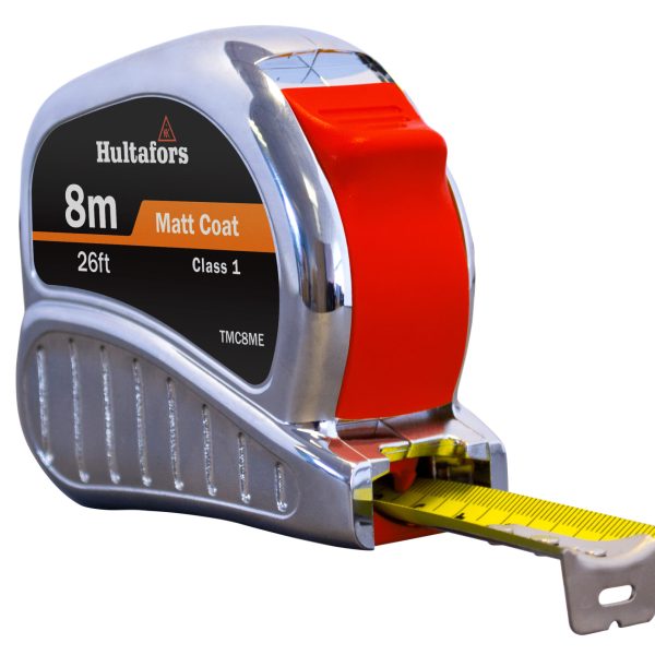 HULTAFORS TM8ME Chrome Tri-Matic Pocket Tape 8m/26ft (Width 25mm)