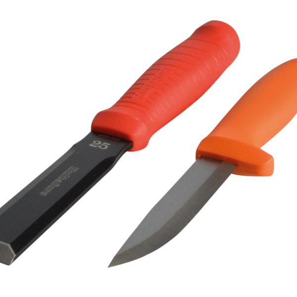 HULTAFORS Chisel EDC 25mm & Craftsmen's Knife HVK in a Double Holster