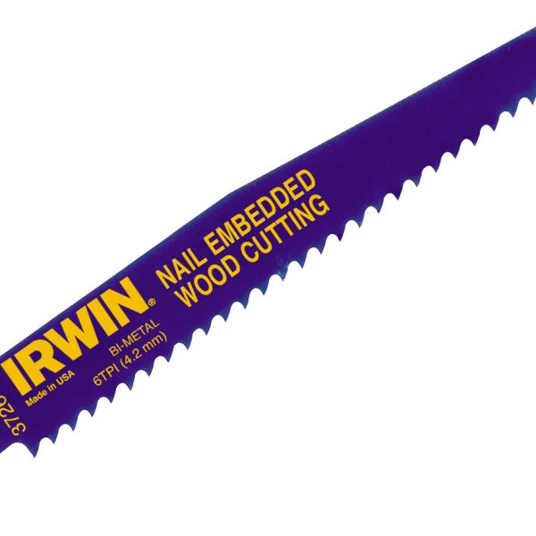 IRWIN® 656R 150mm Sabre Saw Blade Nail Embedded Wood Cut Pack of 5