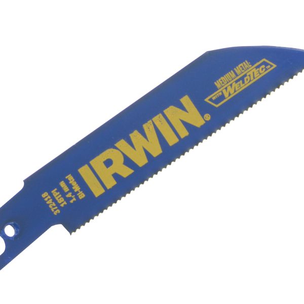 IRWIN® 418R Sabre Saw Blade for Metal Cutting 100mm Pack of 5