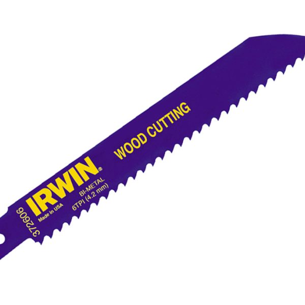 IRWIN® 606R 150mm Sabre Saw Blade Fast Cutting Wood Pack of 5