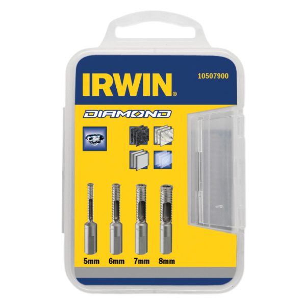 IRWIN® Diamond Drill Bit Set 4 Piece 5-8mm