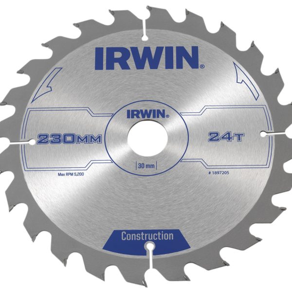 IRWIN® Construction Circular Saw Blade 230 x 30mm x 24T ATB
