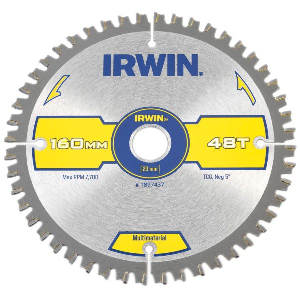 IRWIN® Multi Material Circular Saw Blade 160 x 20mm x 48T TCG