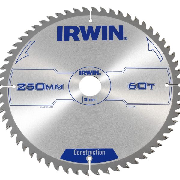 IRWIN® General Purpose Table & Mitre Saw Blade 250 x 30mm x 60T ATB