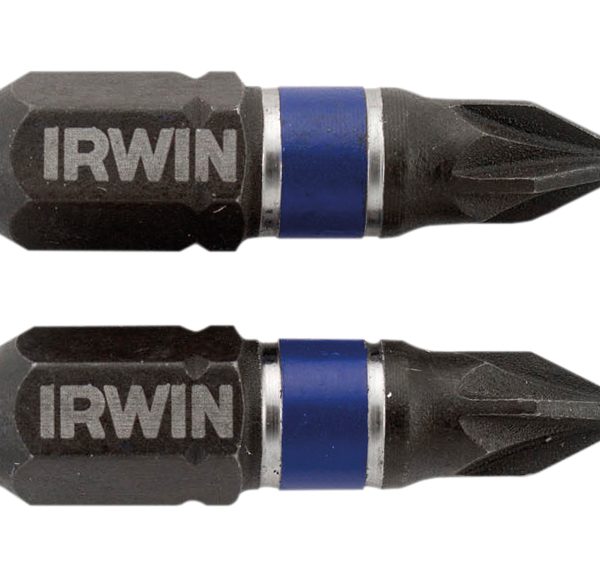 IRWIN® Impact Screwdriver Bits Pozi PZ1 25mm (Pack 2)