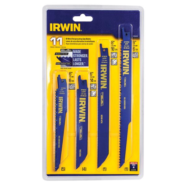 IRWIN® Bi-Metal Reciprocating Blade Set, 11 Piece