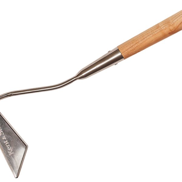 KENT & STOWE Stainless Steel Long Handled 3-Edged Hoe, FSC®