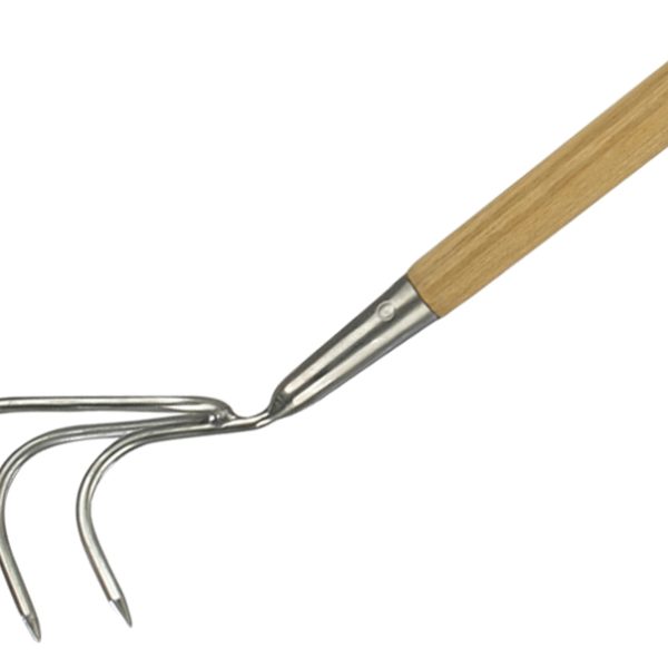 KENT & STOWE Stainless Steel Long Handled 3-Prong Cultivator, FSC®