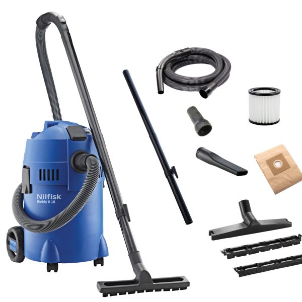 NILFISK Buddy II Wet & Dry Vacuum with Power Tool Take Off 18 litre 1200W 240V