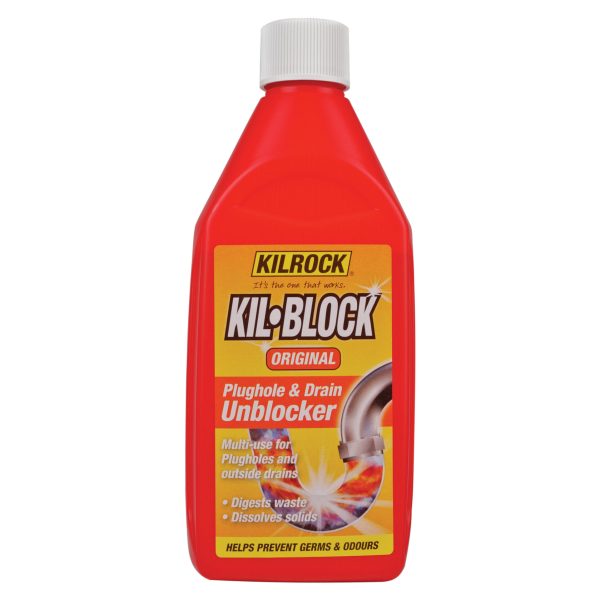 KILROCK  Kil-Block Original Plughole & Drain Unblocker 500ml