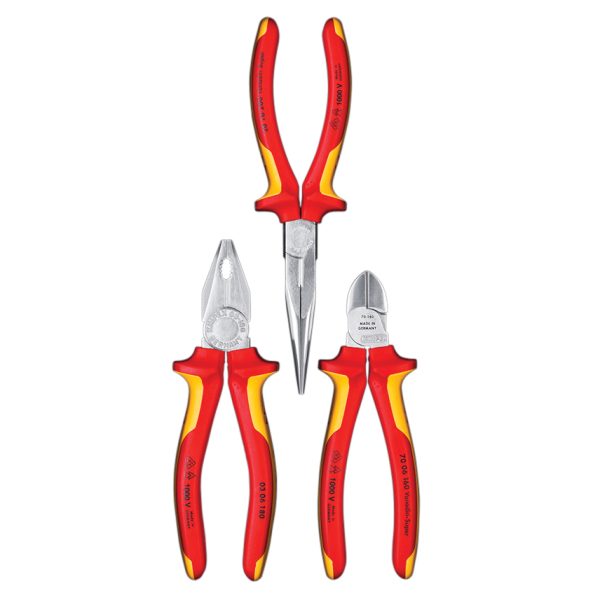 KNIPEX Elektro VDE Pliers Set, 3 Piece