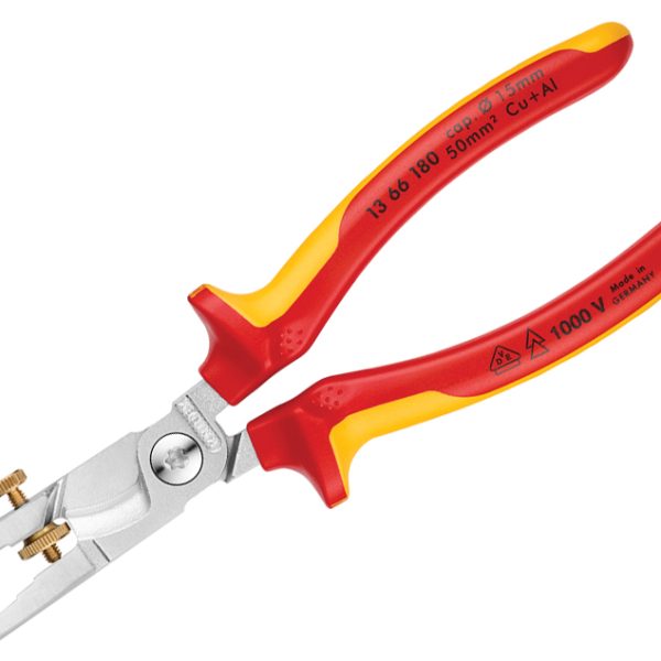 KNIPEX VDE StriX Insulation Stripper with Cable Shears 180mm