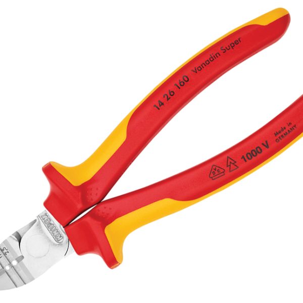 KNIPEX VDE Diagonal Insulation Stripper & Side Cutter 160mm