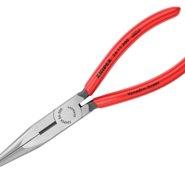 KNIPEX Long Snipe Nose Side Cutting Pliers PVC Grips 200mm (8in)