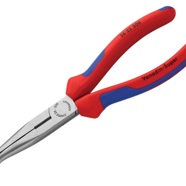 KNIPEX Bent Snipe Nose Side Cutting Pliers Multi-Component Grip 200mm (8in)