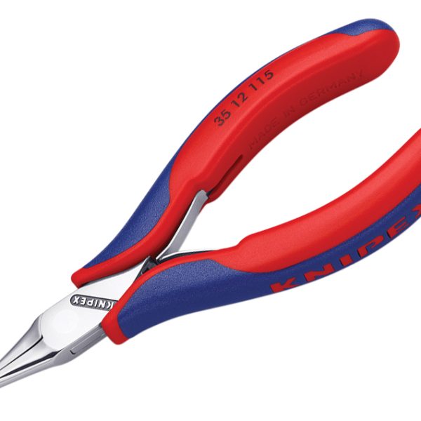 KNIPEX Flat Jaw Electronics Pliers Multi-Component Grip 115mm