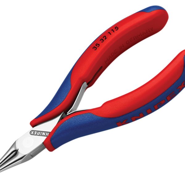 KNIPEX Round Nose Electronics Pliers Multi-Component Grip 115mm