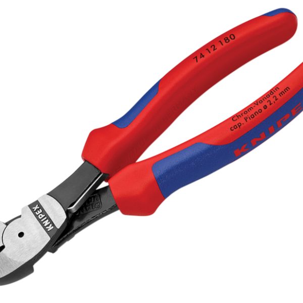 KNIPEX High Leverage Diagonal Cutters Multi-Component Grip with Spring 180mm