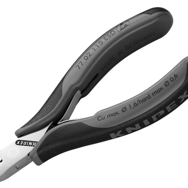 KNIPEX ESD Electronics Diagonal Cutters - Round Head Small Bevel 115mm