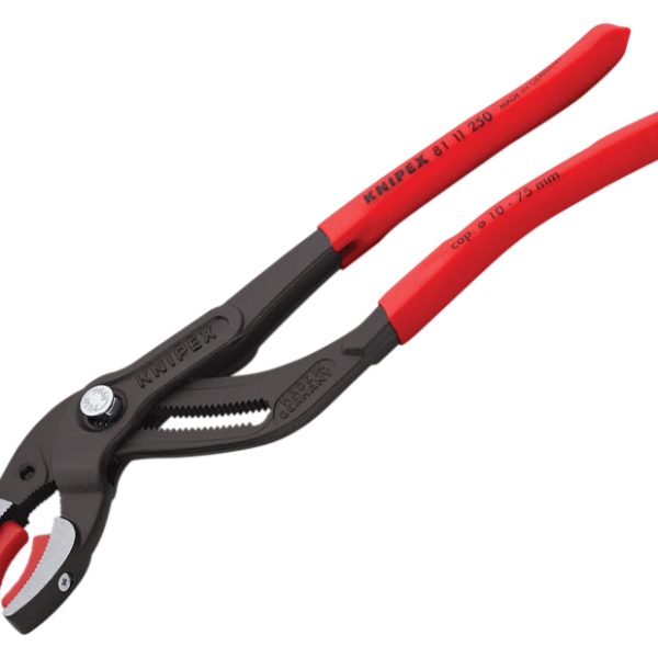 KNIPEX Plastic Pipe Grip Pliers Plastic Jaws Black 250mm