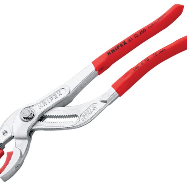 KNIPEX Plastic Pipe Grip Pliers Plastic Jaws Chrome 250mm - 75mm Capacity