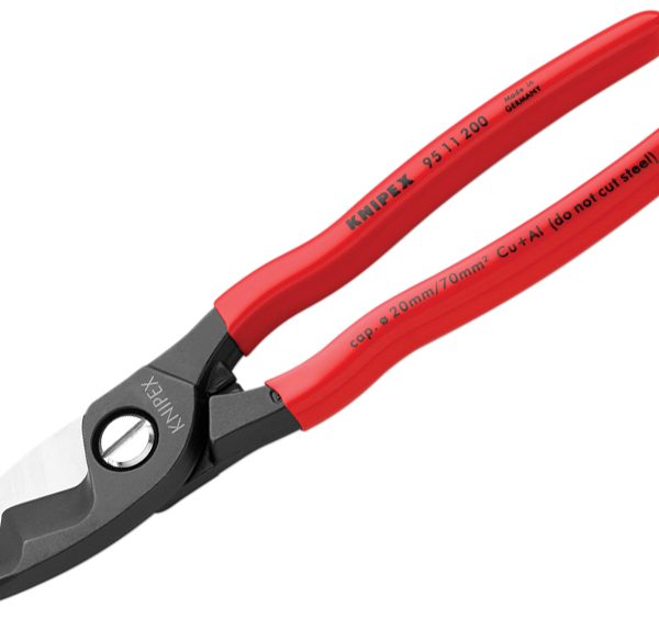 KNIPEX Cable Shears with Twin Cutting Edge PVC Grip 200mm