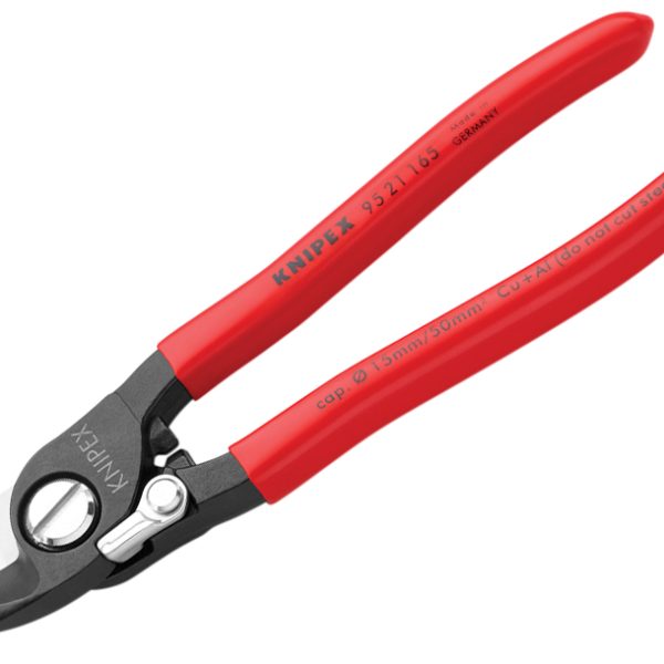 KNIPEX Cable Shears PVC Grip with Return Spring 165mm
