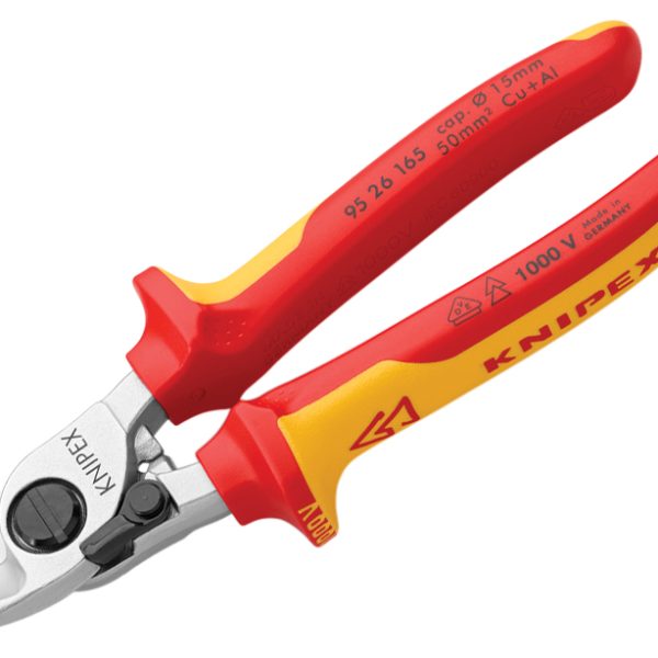 KNIPEX VDE Cable Shears with Return Spring 165mm