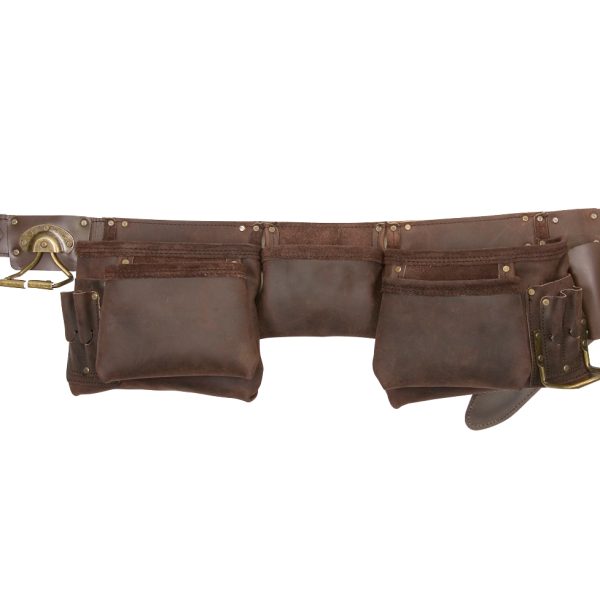 KUNY'S 19427 Oiled Leather Construction Apron 12 Pocket