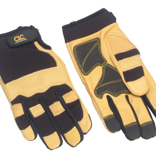 KUNY'S Hybrid-275 Top Grain Leather Neoprene Cuff Gloves - Large