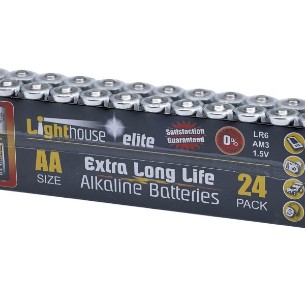 LIGHTHOUSE AA LR6 Alkaline Batteries 2400 mAh (Pack 24)