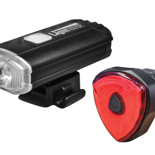LIGHTHOUSE Elite Rechargeable LED Bike Light Set