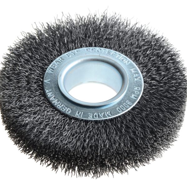 LESSMANN Wheel Brush D100mm x W20-22 x 30 Bore Set 1 Steel Wire 0.30