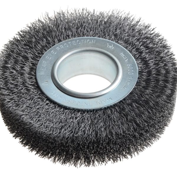 LESSMANN Wheel Brush D125mm x W29-31 x 40 Bore Set 2 Steel Wire 0.30