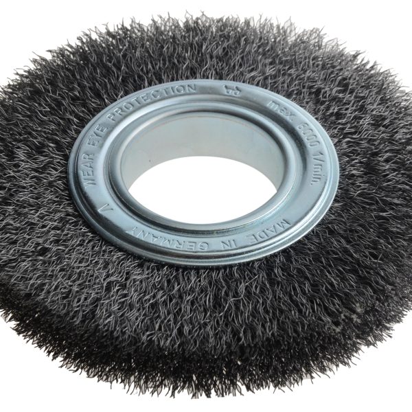 LESSMANN Wheel Brush D150mm x W23-25 x 50 Bore Set 3 Steel Wire 0.30