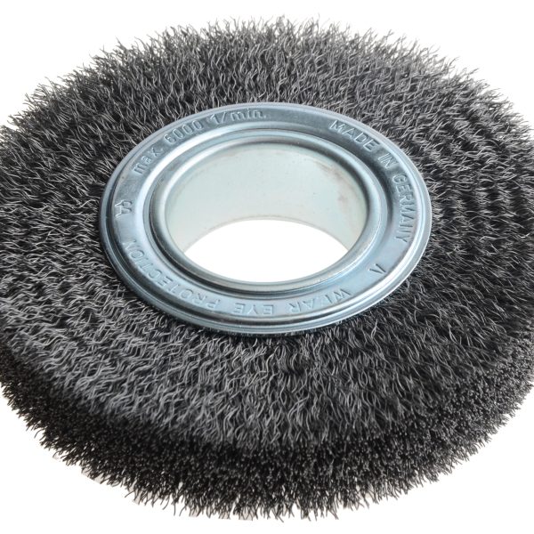 LESSMANN Wheel Brush D150mm x W30-32 x 50 Bore Set 3 Steel Wire 0.30